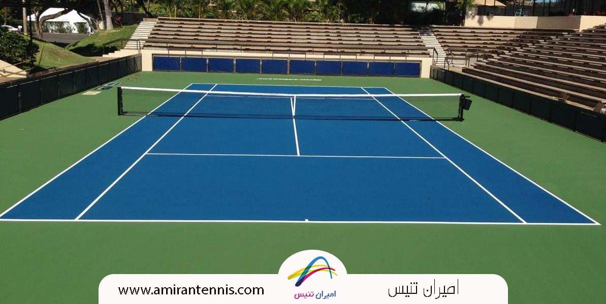 ابعاد زمین تنیس