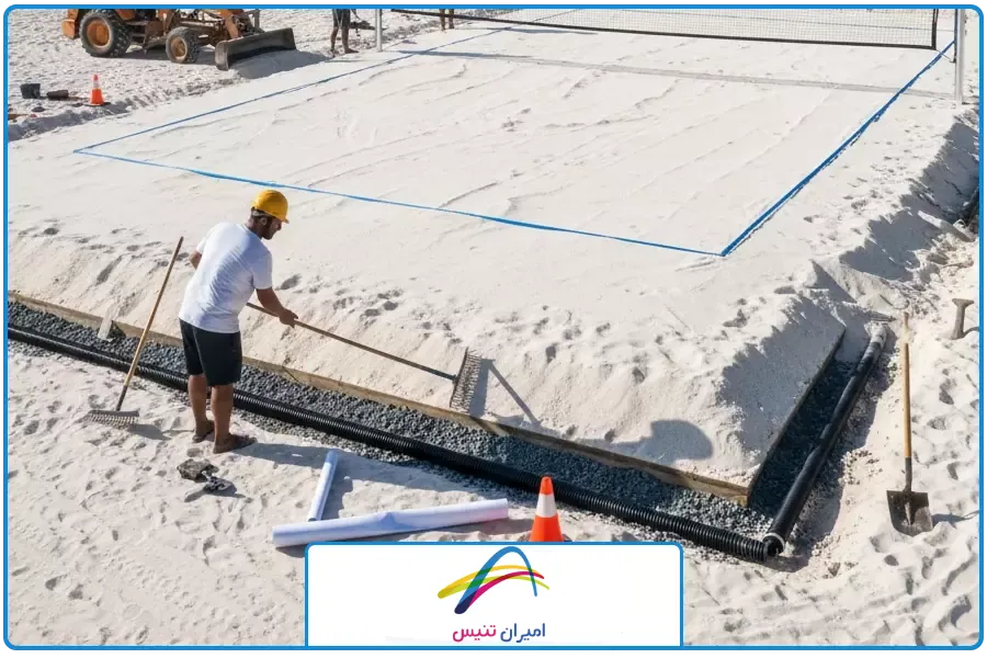 تصویر شاخص | ساخت زمین تنیس ساحلی