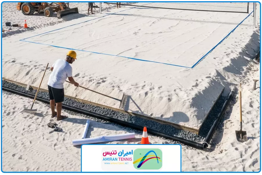تصویر شاخص | ساخت زمین تنیس ساحلی