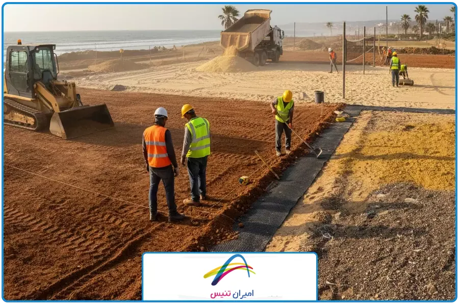 جمع بندی | ساخت زمین تنیس ساحلی