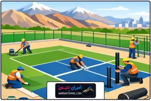 تصویر شاخص | ساخت زمین تنیس در تبریز