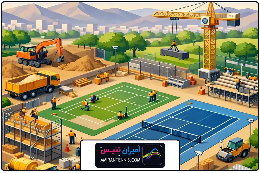 مدیریت بارش ها | ساخت زمین تنیس در تبریز