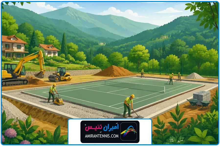 بررسی هزینه ها | ساخت زمین تنیس در مازندران