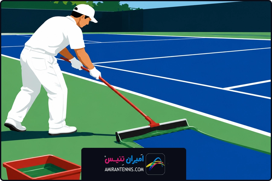 استاندارد فدراسیون | تعمیر کفپوش زمین تنیس
