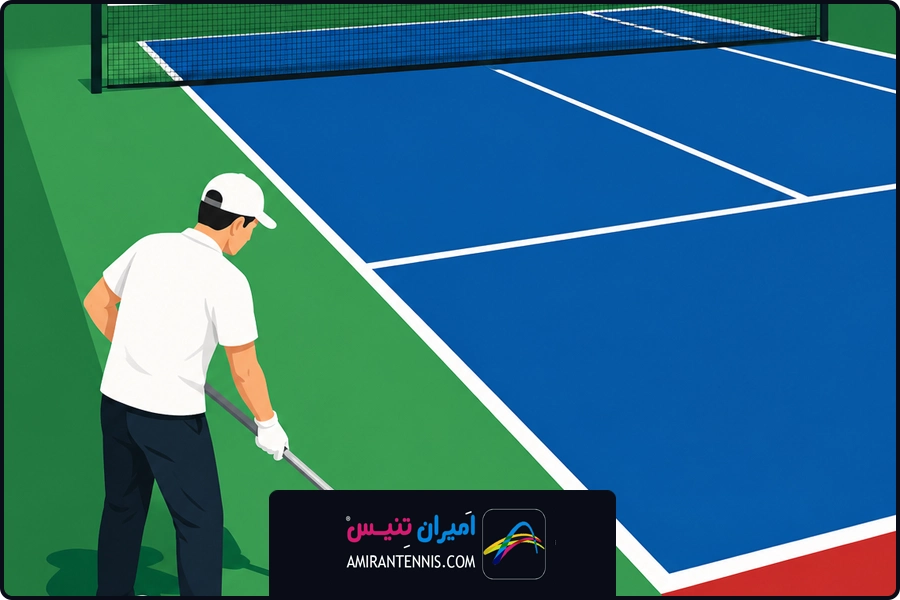 مراحل اصولی زیرساختی | تعمیر کفپوش زمین تنیس