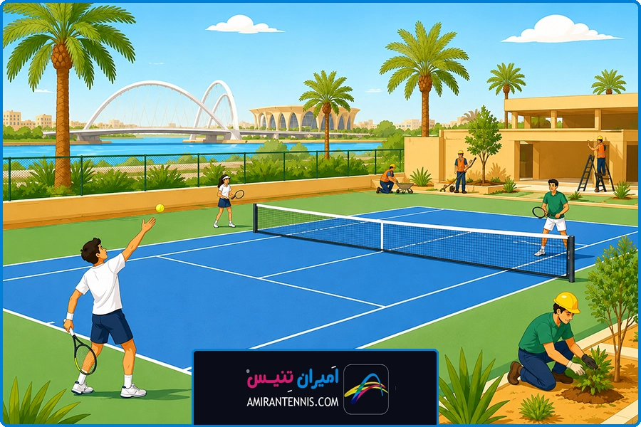 ساخت زمین تنیس در خوزستان | ساخت زمین تنیس در خوزستان؛ تحلیل بازار و هزینه ساخت