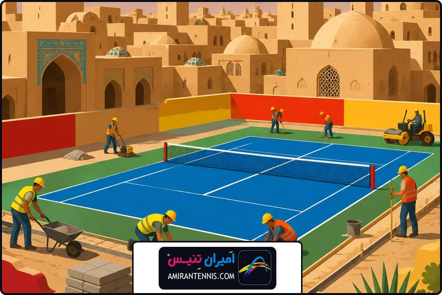 نمونه کارها | ساخت زمین تنیس در یزد