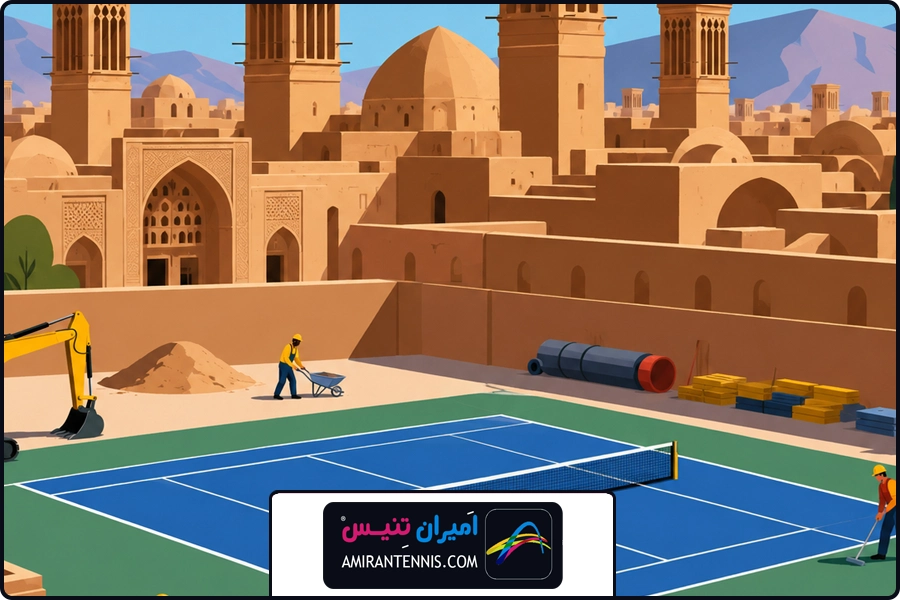 بررسی هزینه ها | ساخت زمین تنیس در یزد